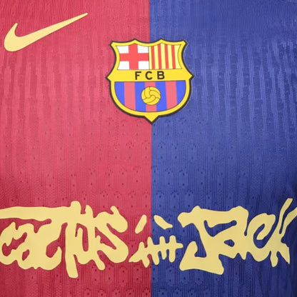Authentic Barcelona Home Shirt 2024/25 TRAVIS SCOTT
