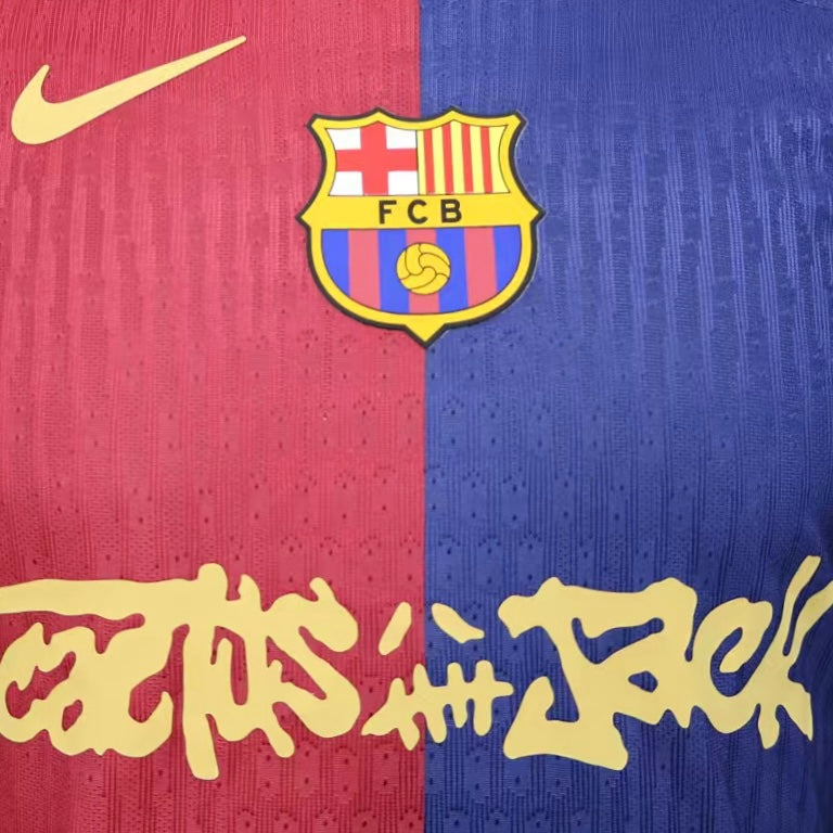 Authentic Barcelona Home Shirt 2024/25 TRAVIS SCOTT