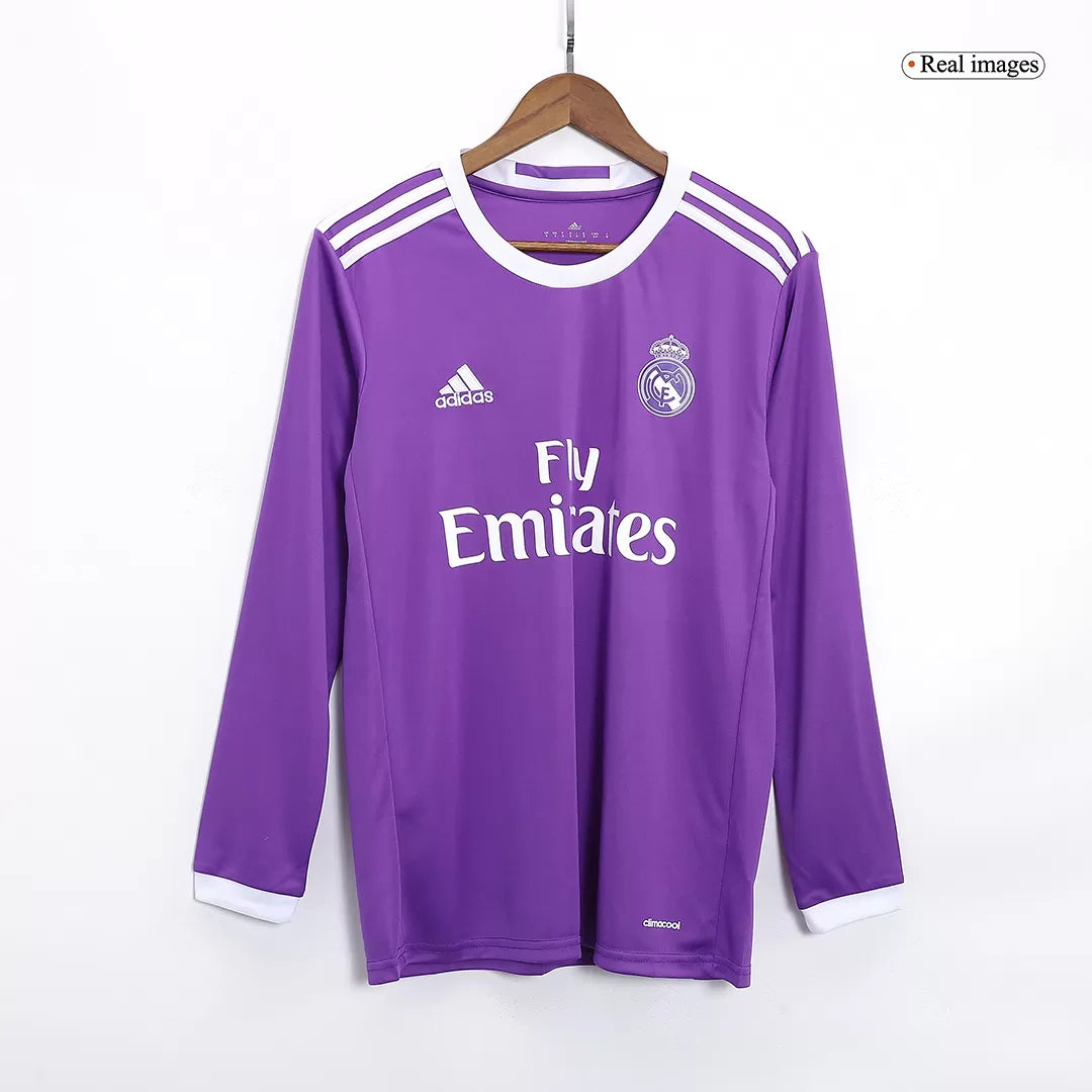 RONALDO #7 Real Madrid Retro Jersey Away Long Sleeve Soccer Shirt 2016/17