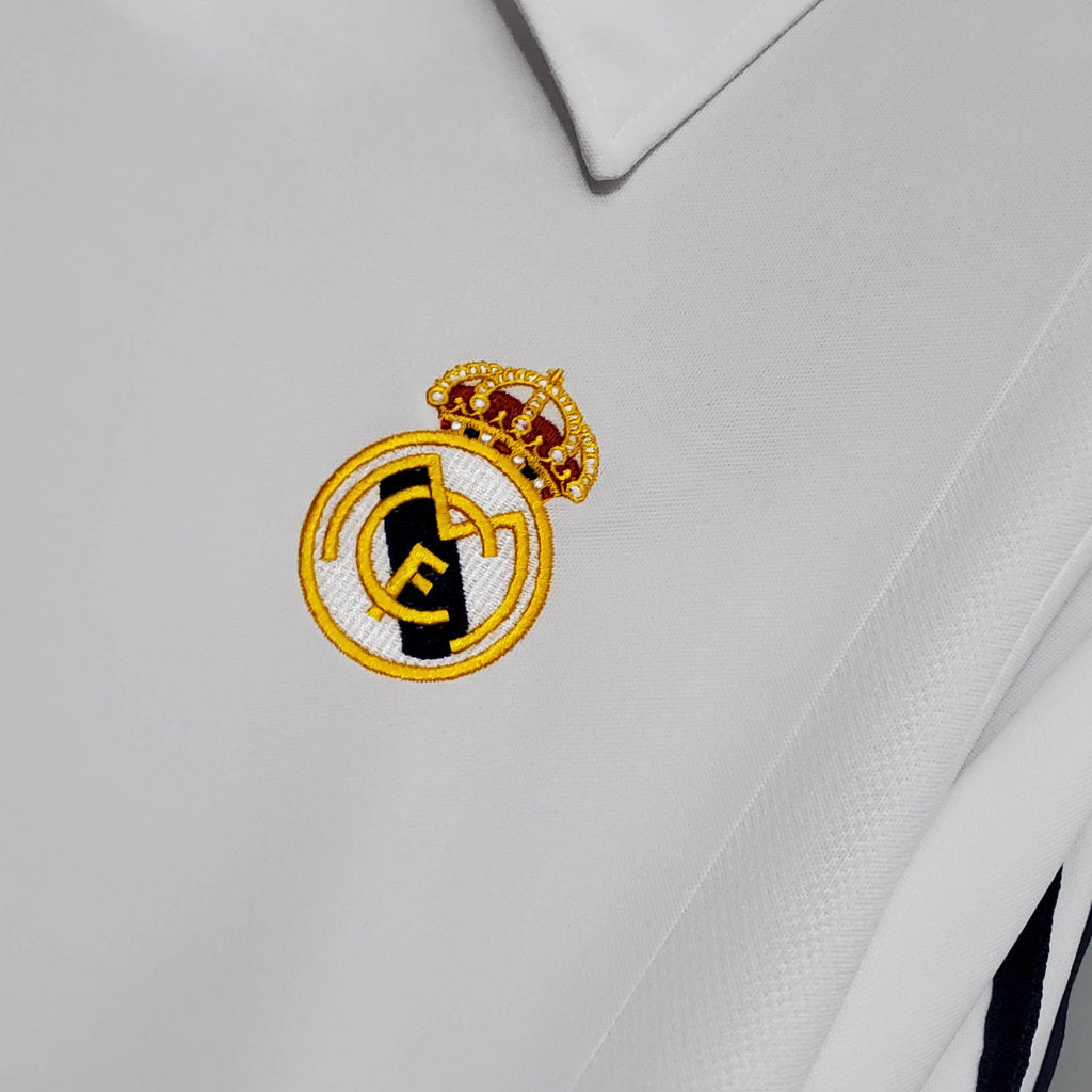 Retro Long-Sleeve 2002 Real Madrid Home