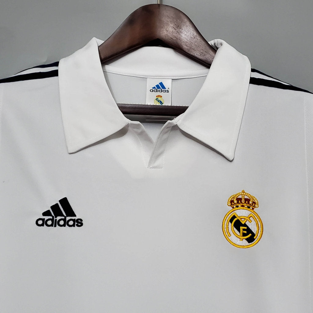 Retro Long-Sleeve 2002 Real Madrid Home