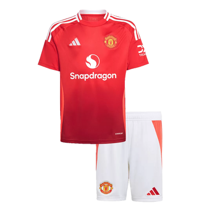 Kids Manchester United Home Soccer Kits 2024/25