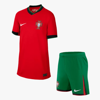 Kids Portugal Home Soccer Kits 2024