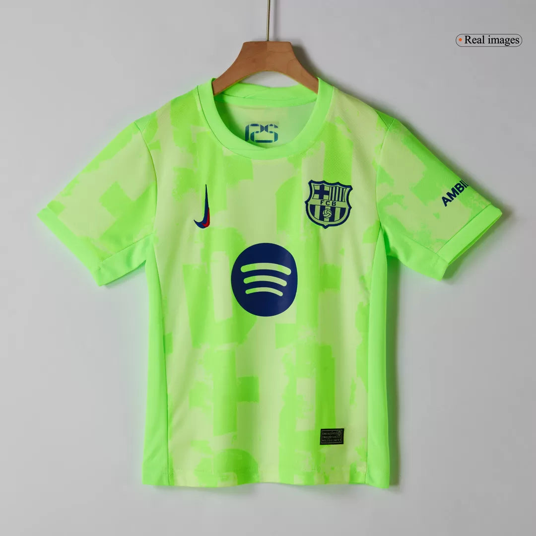 Kids Barcelona Custom Third Away Soccer Kits 2024/25 UCL