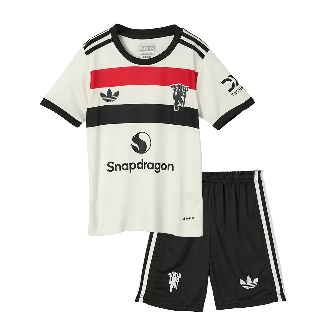 Kids Manchester United Third Away Soccer Kits 2024/25